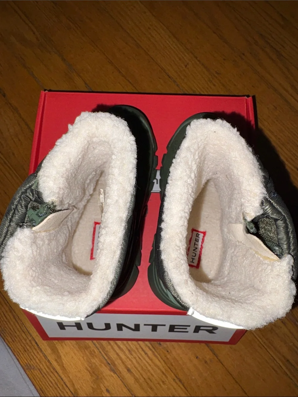 Hunter Little Kid’s Dark Green Waterproof Lace-Up Boots